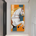 Modern White Horse Premium Acrylic Vertical Wall Art