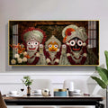 Lord Jagannath, Balabhadra & Subhadra Glass Finish Horizontal Wall Art