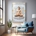 God Mahavir Jain Premium Acrylic Vertical Wall Art
