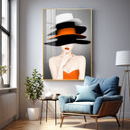 Modern Girl Classy Look Premium Acrylic Vertical Wall Art