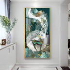 Deer With Dark Green Background Premium Acrylic Vertical Wall Art