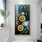 Fishes With Fractal Flowers Premium Acrylic Vertical Wall Art