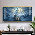 Mahadev In Kedarnath Glass Finish Horizontal Wall Art