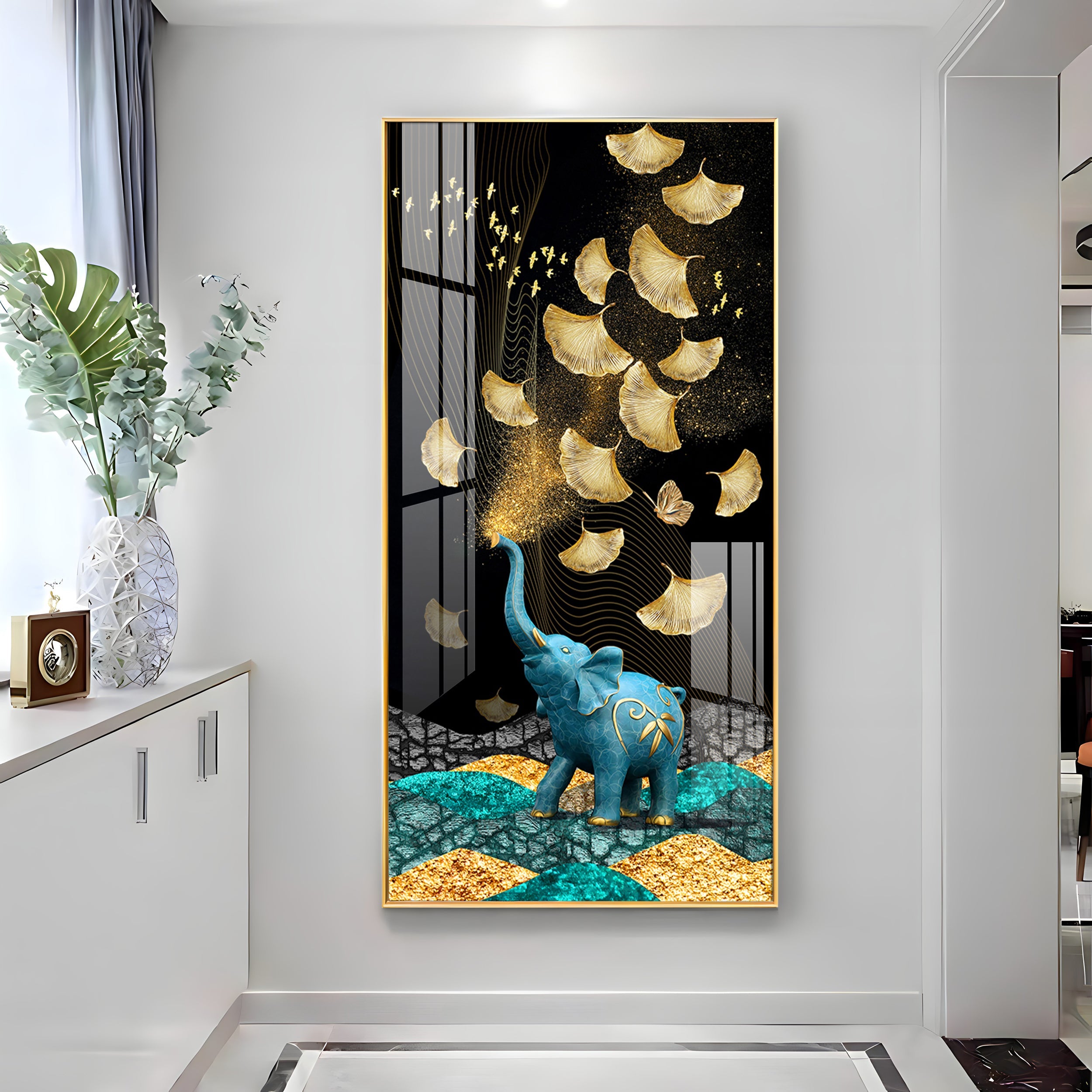 Enchanted Elephant Dreams Premium Acrylic Vertical Wall Art