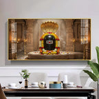 Mahadev Shambhu Glass Finish Horizontal Wall Art