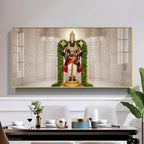 Lord Venkateswara Glass Finish Horizontal Wall Art