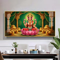 Lakshmi Mata Glass Finish Horizontal Wall Art