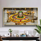 Trimbakeshwar Jyotirlinga Glass Finish Horizontal Wall Art