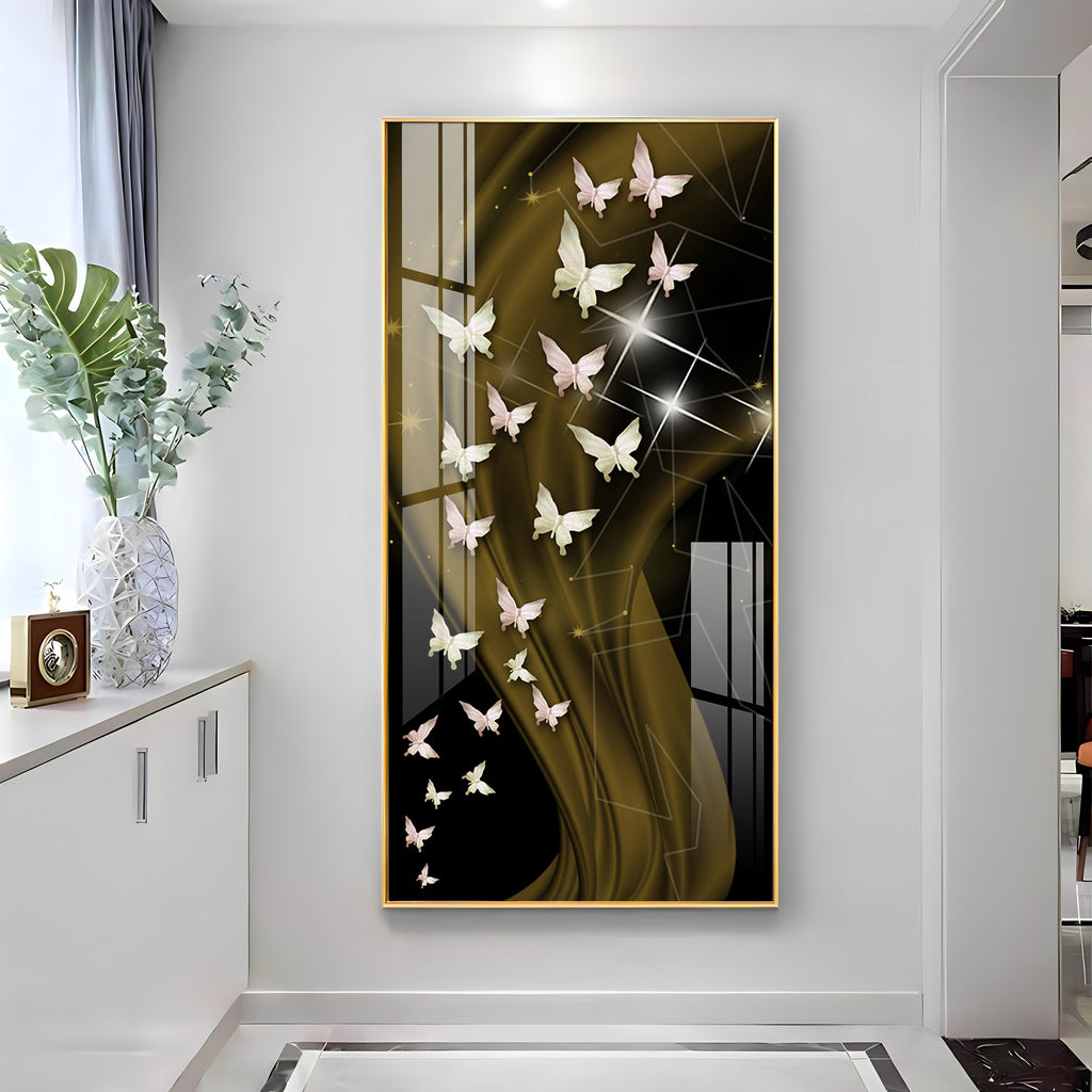 Butterflies Premium Acrylic Vertical Wall Art