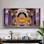 Lord Khatu Shyam ji Glass Finish Horizontal Wall Art