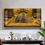 Kedarnath Jyotirlinga Glass Finish Horizontal Wall Art