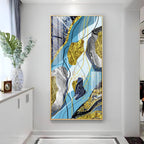 Azure Elegance Premium Acrylic Vertical Wall Art