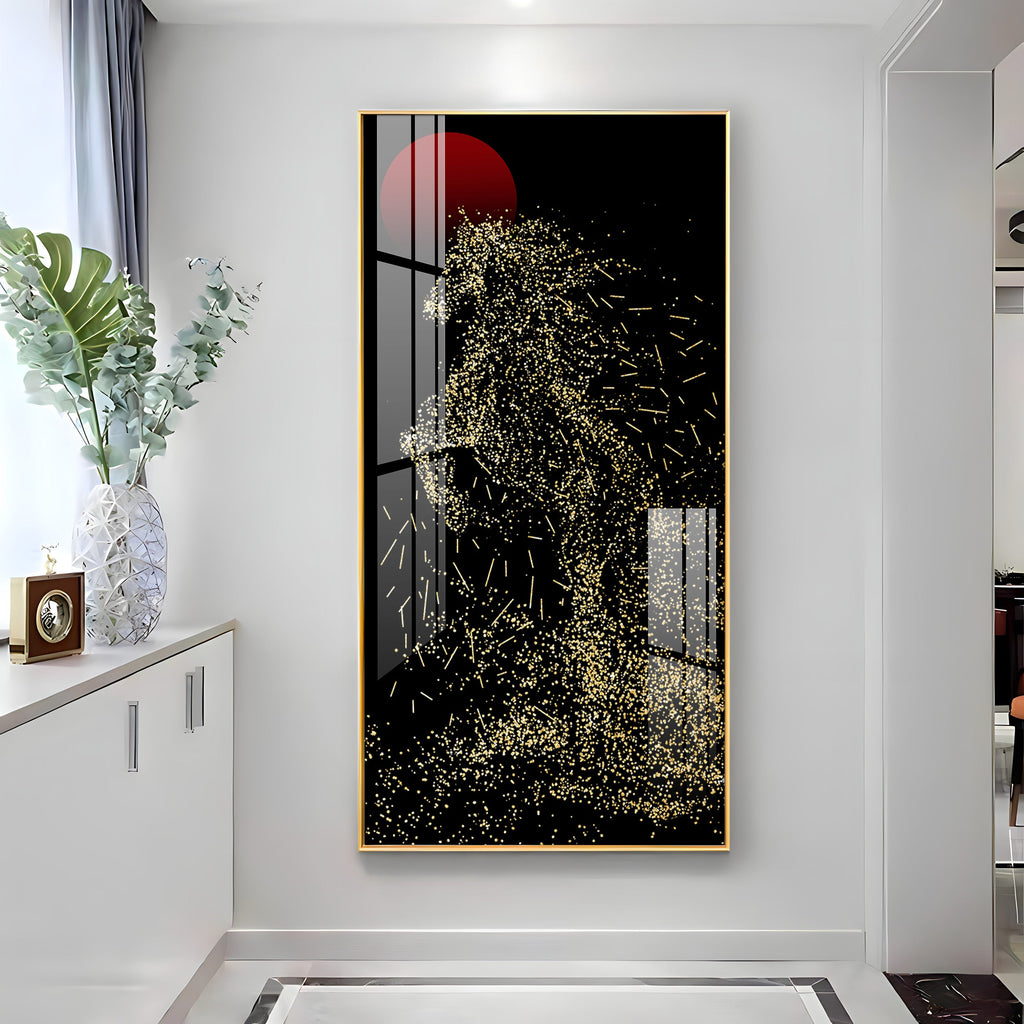 Dazzling Silver Horse Premium Acrylic Vertical Wall Art