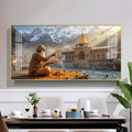 Divine Badrinath Dham Glass Finish Horizontal Wall Art