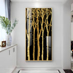 Flowers Abstract Landscape Premium Acrylic Vertical Wall Art
