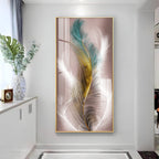 Abstract Feather Premium Acrylic Vertical Wall Art