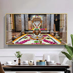 Omkareshwar Jyotirlinga Glass Finish Horizontal Wall Art