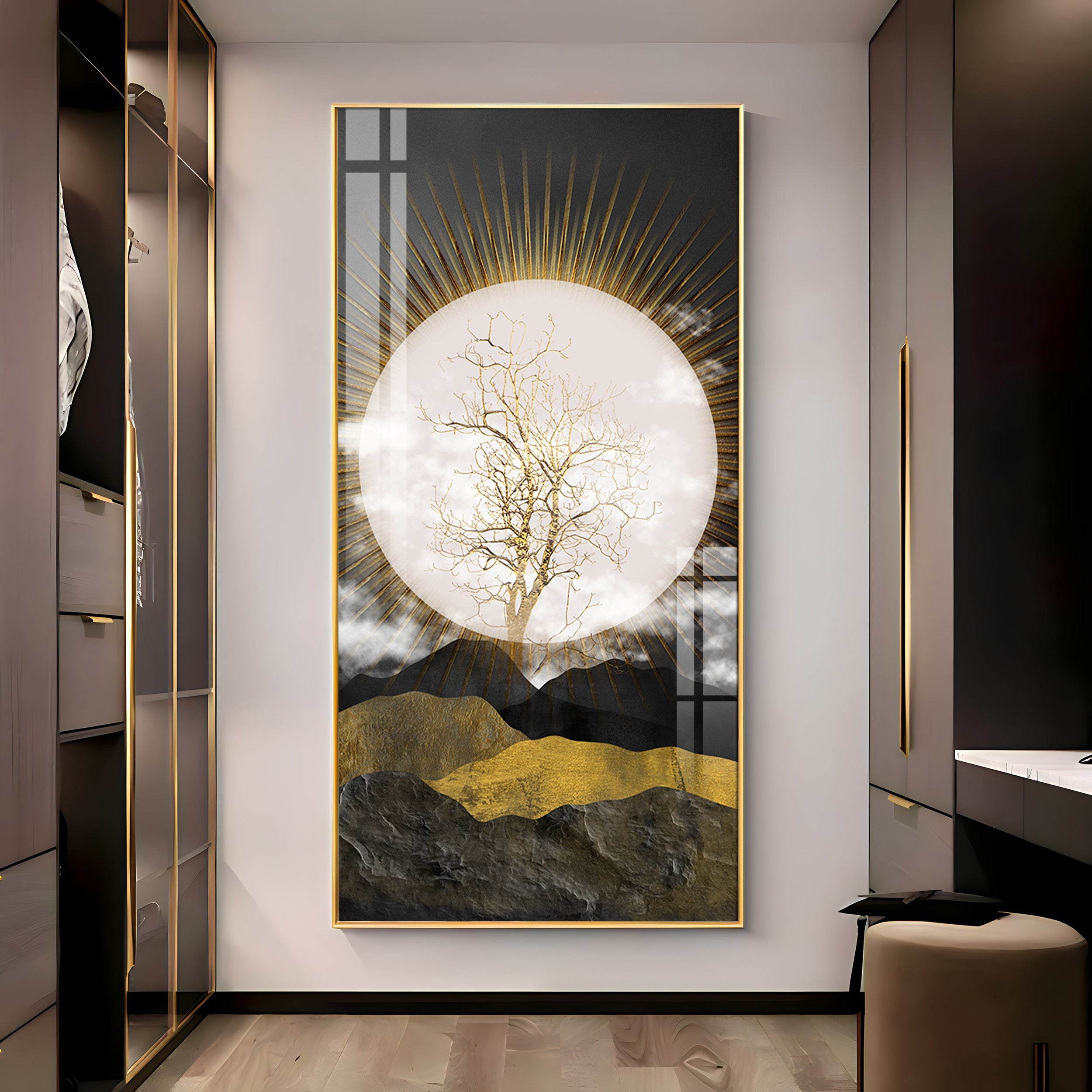 Full Moon Premium Acrylic Vertical Wall Art