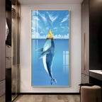Cartoon Whale Premium Acrylic Vertical Wall Art