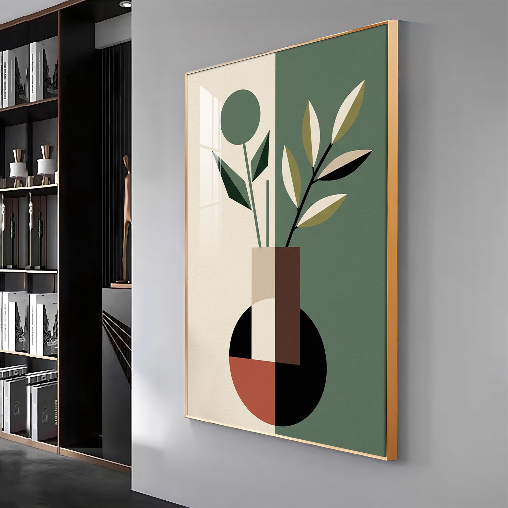 Verdant Floral Fusion Premium Acrylic Vertical Wall Art