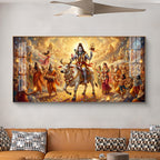 HC HC Mahadev Shambhu Glass Finish Horizontal Wall Art