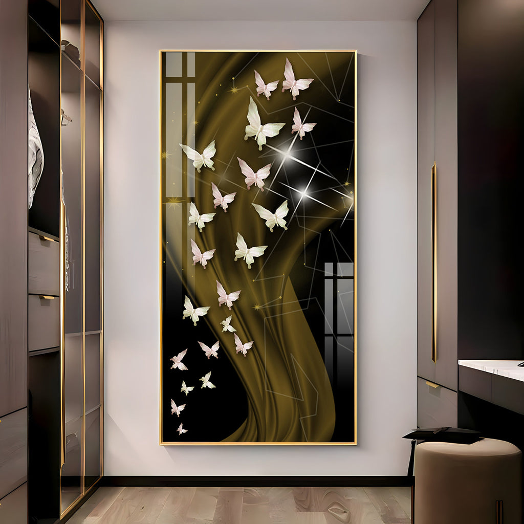 Butterflies Premium Acrylic Vertical Wall Art