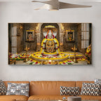 Mallikarjuna Jyotirlinga Glass Finish Horizontal Wall Art