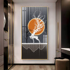 Luminious Deer Premium Acrylic Vertical Wall Art