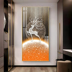 Majestic White Deer Premium Acrylic Vertical Wall Art