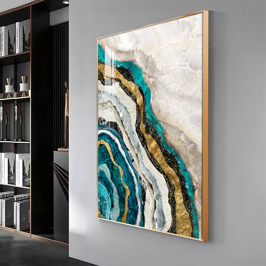 Triangular Opulence Premium Acrylic Vertical Wall Art