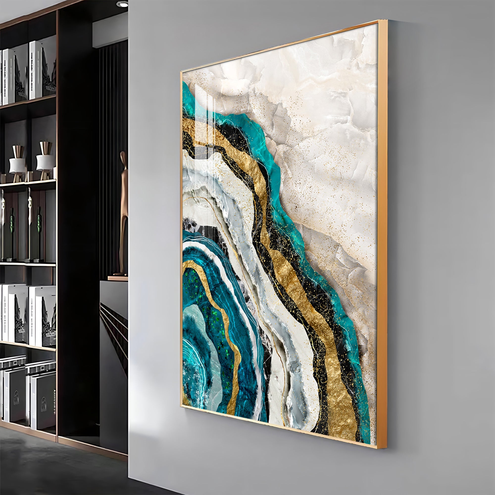 Triangular Opulence Premium Acrylic Vertical Wall Art