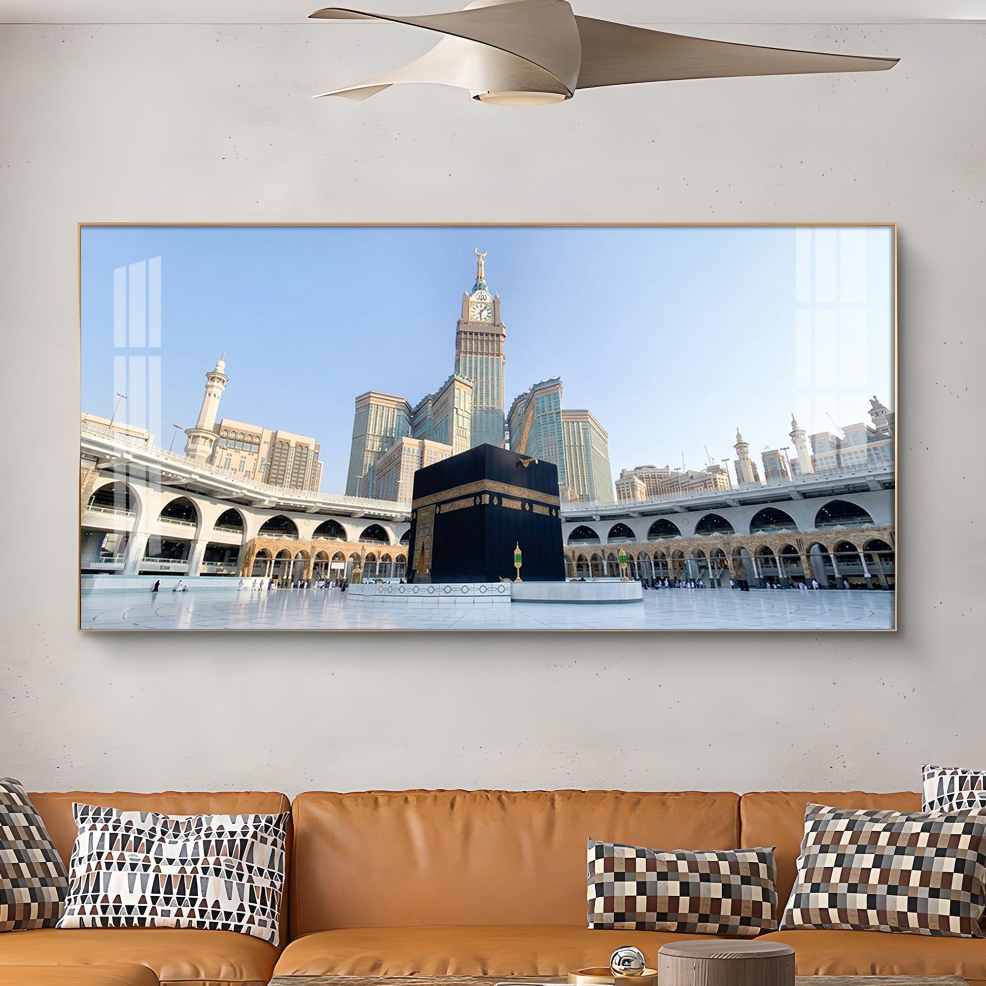 Kaaba Glass Finish Horizontal Wall Art