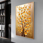 Yellow Flower Plant Premium Acrylic Vertical Wall Art