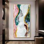 Celestial Marble Fusion Premium Acrylic Vertical Wall Art
