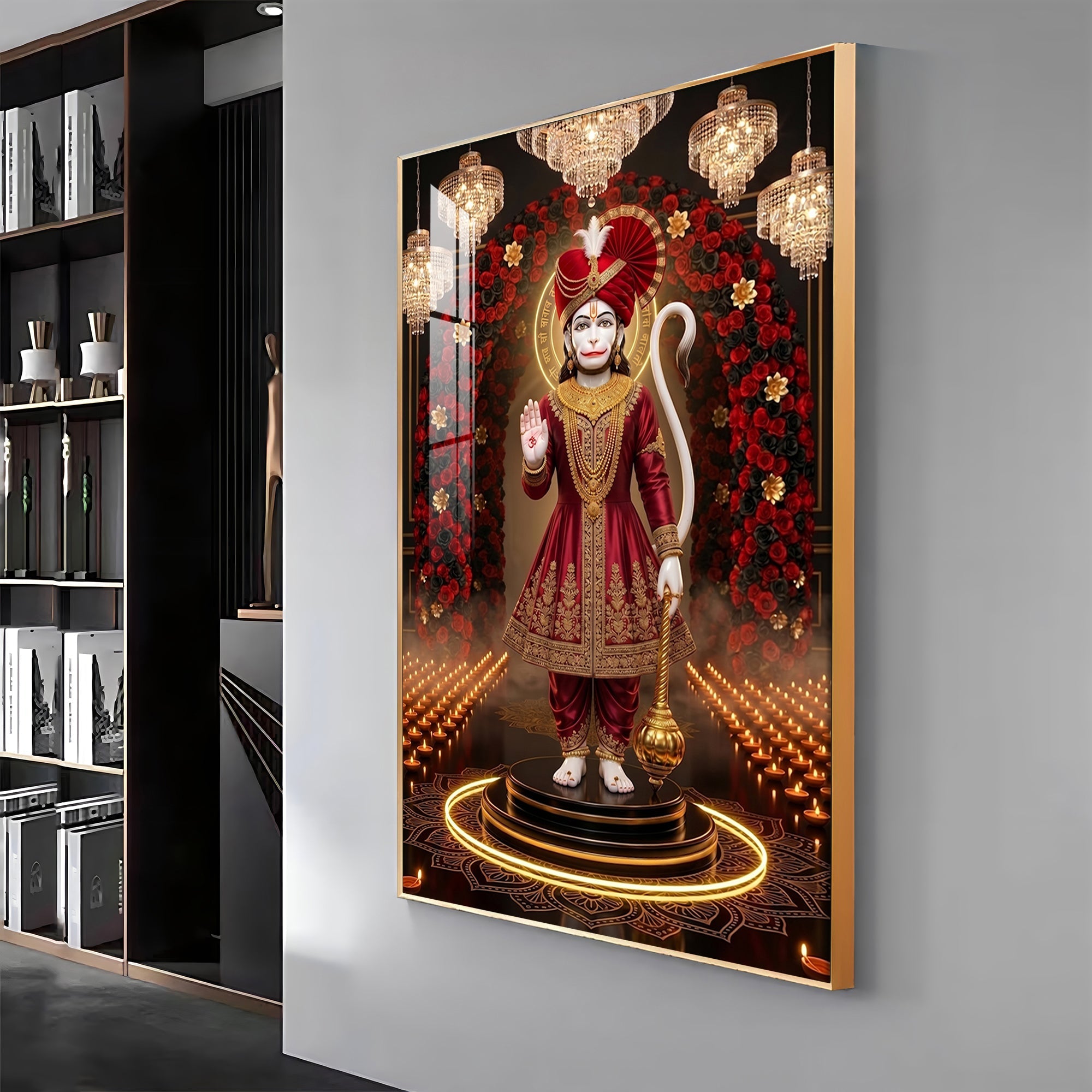 Lord Bajrangbali Premium Acrylic Vertical Wall Art