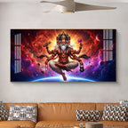 God Brahma Glass Finish Horizontal Wall Art