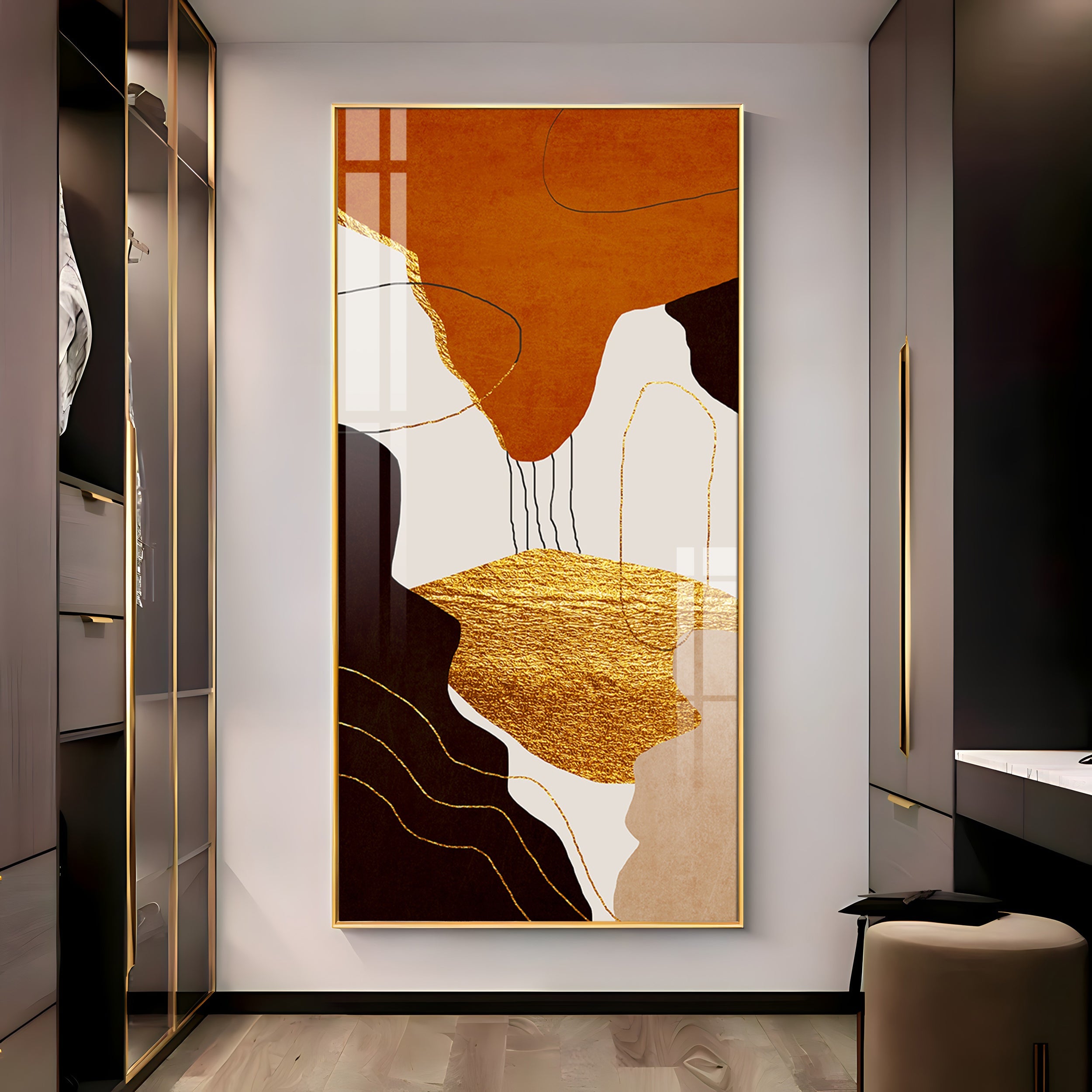 Eternal Waves Modern Abstract Premium Acrylic Vertical Wall Art