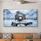 Bhole Baba In Kedarnath Glass Finish Horizontal Wall Art