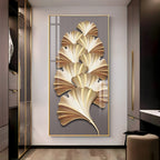 Golden Glow Premium Acrylic Vertical Wall Art