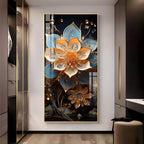 Floral Hallway Harmony Premium Acrylic Vertical Wall Art