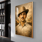 Shaheed Bhagat Singh Premium Acrylic Vertical Wall Art