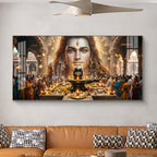 Divine Shiv Shankar Glass Finish Horizontal Wall Art