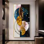 Luxurious Abstract Background With Feather Premium Acrylic Vertical Wall Art