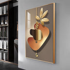 Golden Embrace Premium Acrylic Vertical Wall Art