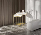 Golden Duo Metal Nesting Side Tables Set of 2 - Decor Mantra 