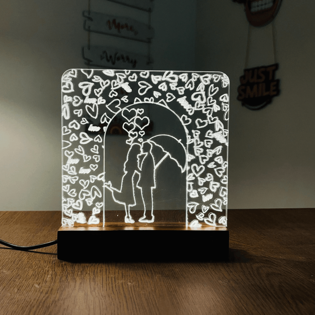 Love Couple acrylic 3D lamp Acrylic Night Lamp For Home/Bedroom/Gift
