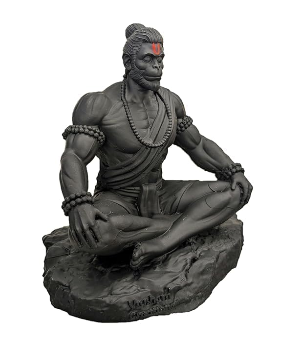 Lord Hanuman Idol for Car Dashboard – Small Hanuman Murti - Harshita Craft