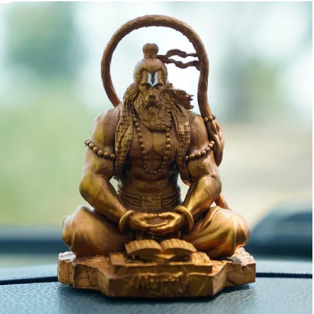 Lord Hanuman Idol Dhyan Mudra – Small Hanuman Idol for Home - Harshita Craft