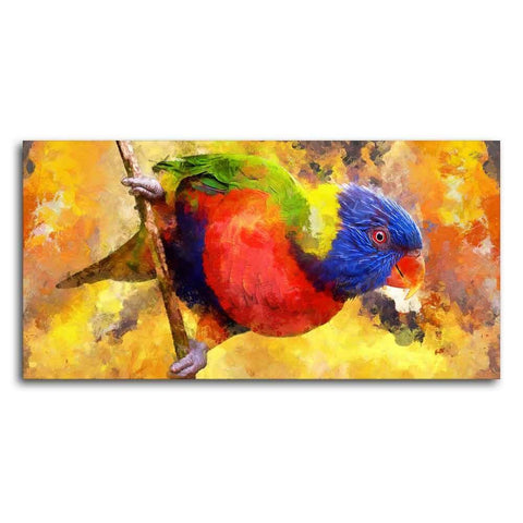 Colorful Parrot Abstract Art Wall Painting - Decor Mantra 