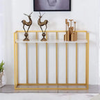 Hallway Rectangular White Marble Console Table - Decor Mantra 